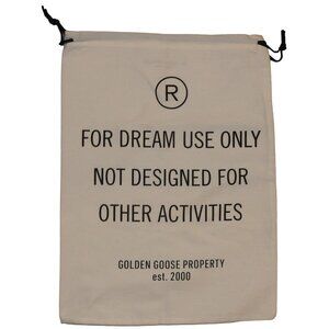Golden Goose Property Dream Black and White Canvas Dust Bag 15.5 in x 11.5 in